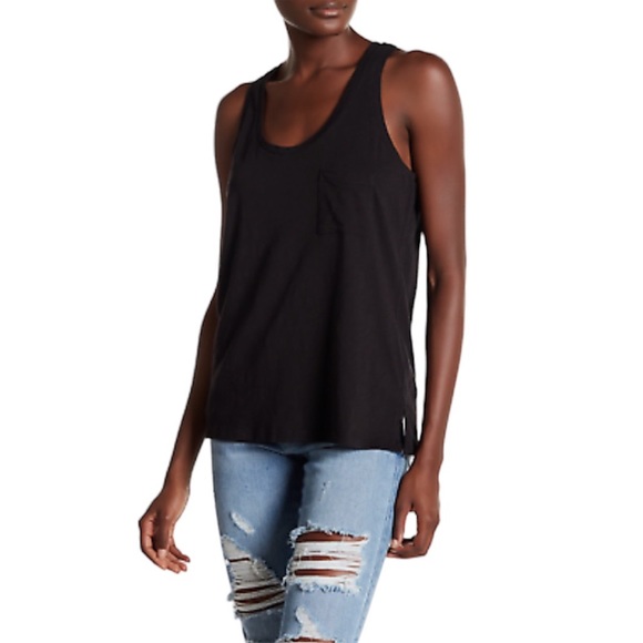 Madewell Scoopneck Black Tank Top - Picture 1 of 10